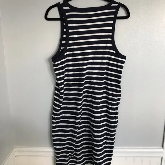 J Crew Nautical Striped Knit Cutaway Mini Dress NWT Large - Picture 8 of 8
